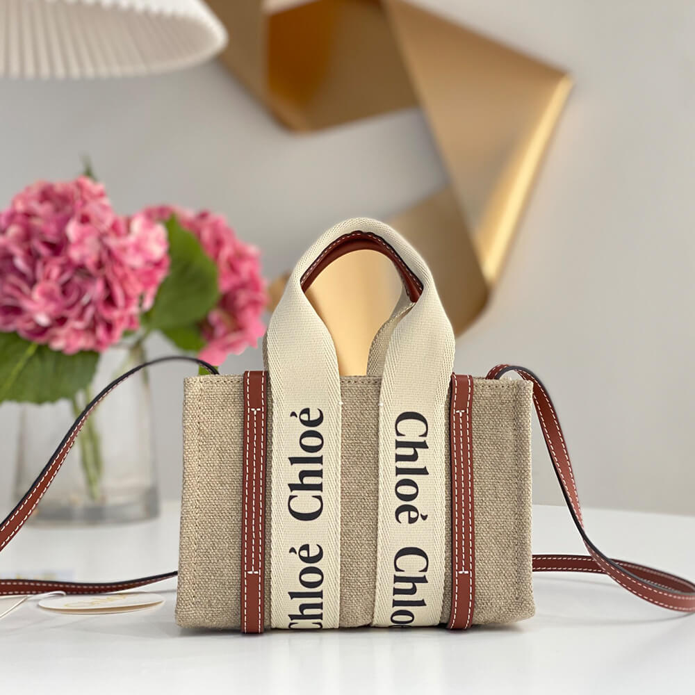 Ch10e mini woody tote bag in linen