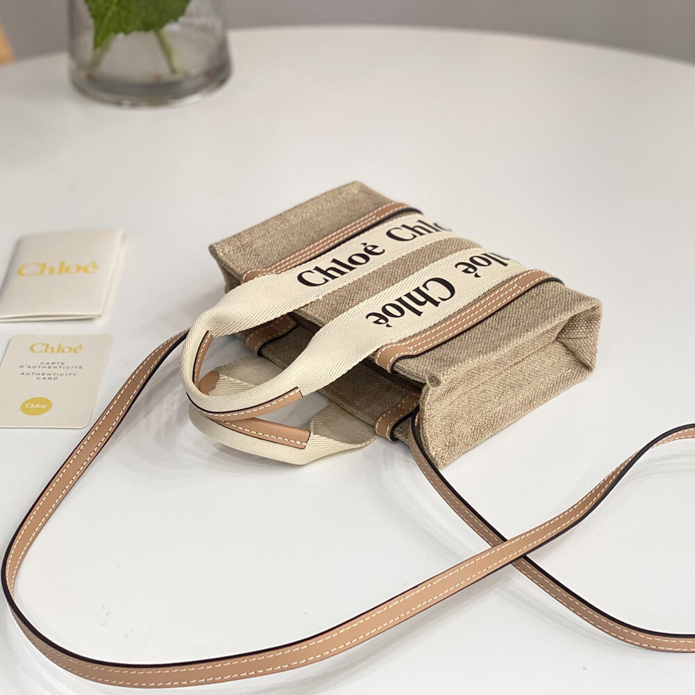 Ch10e mini woody tote bag in linen