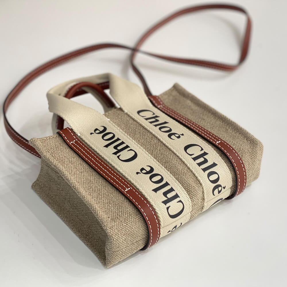 Ch10e   mini woody tote bag in linen