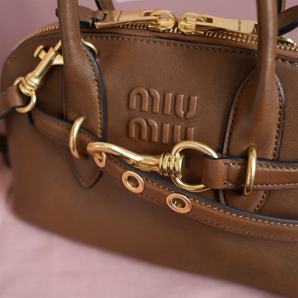 M1um1u Aventure small nappa leather top-handle bag(HIGH-END GRADE)