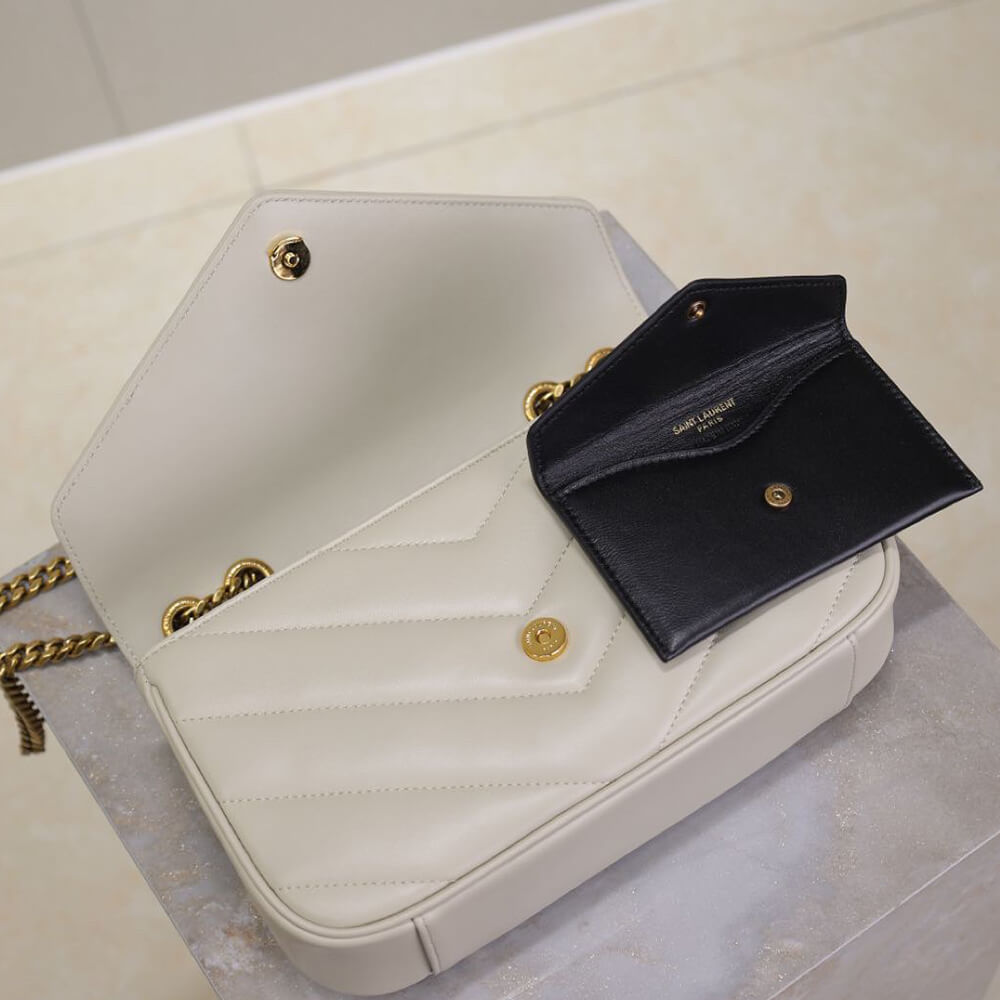 Y51 LOULOU small in MATELASSÉ lambskin