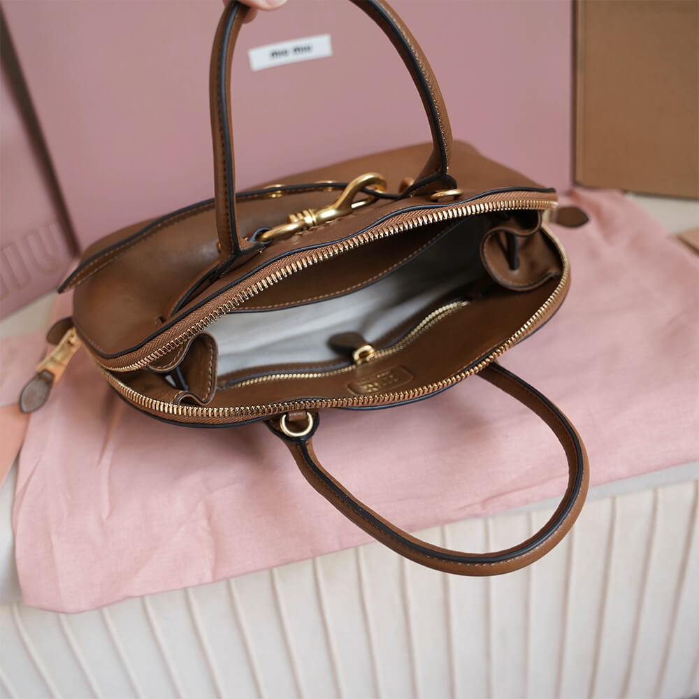 M1um1u Aventure small nappa leather top-handle bag(HIGH-END GRADE)