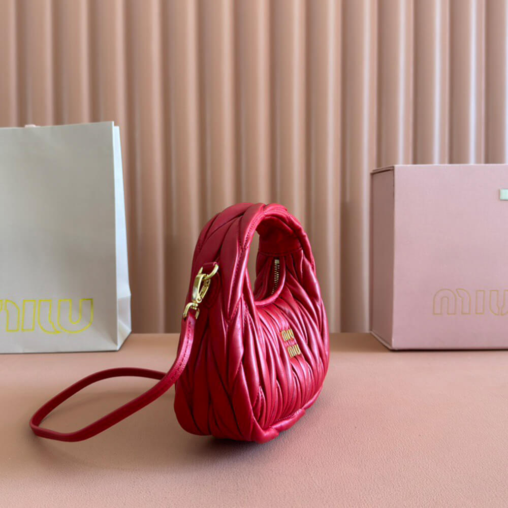 Mini Wander matelasse nappa leather hobo bag(high-end grade)